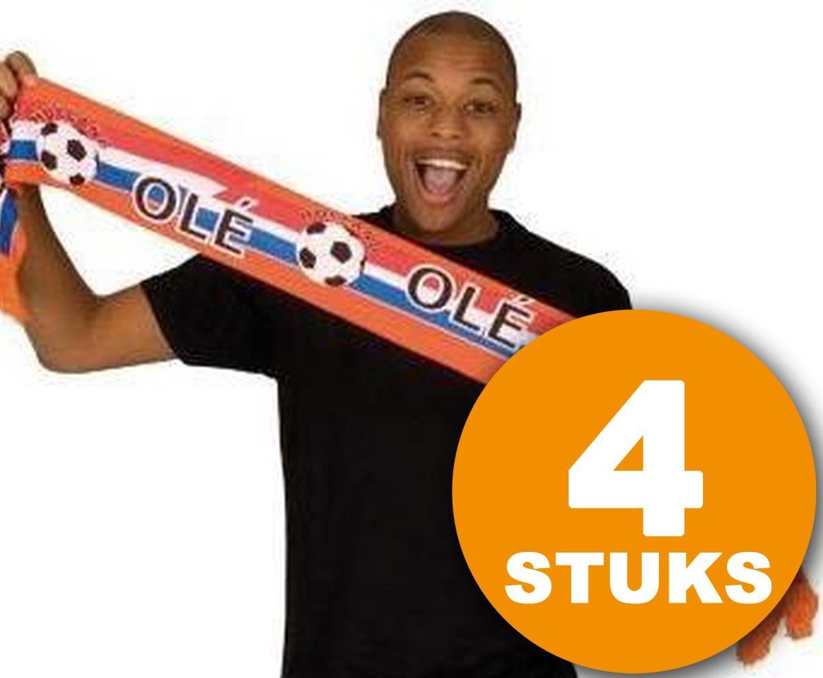 Oranje Feestkleding | 4 stuks Oranje Sjaal | Nederlands Elftal EK Voetbal